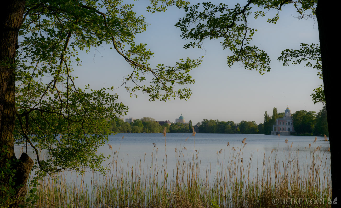 Heiliger See mit Blick auf Marmorpalais und Nikolaikirche