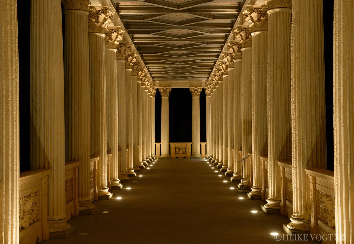 Schloss Belvedere während der Mondnacht